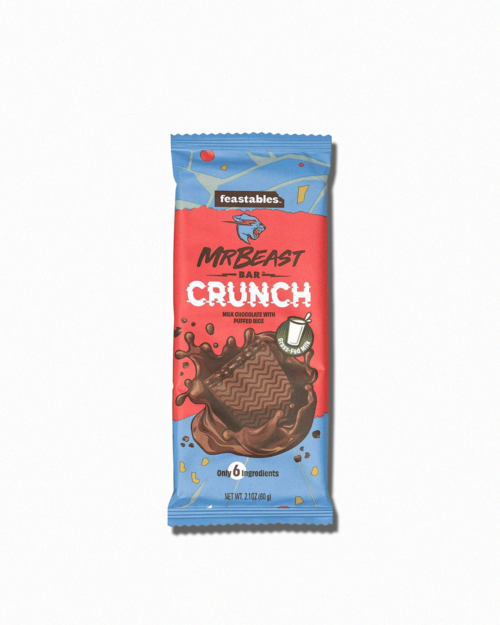 Mr Beast Feastables Milk Chocolate With Puffed Rice Crunch Bar - Image 2