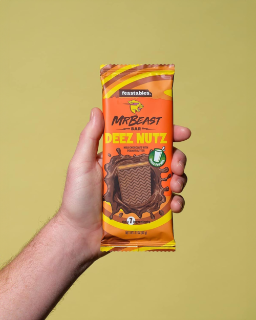 Mr Beast Feastables Deez Nutz Milk Chocolate Bar - Image 6