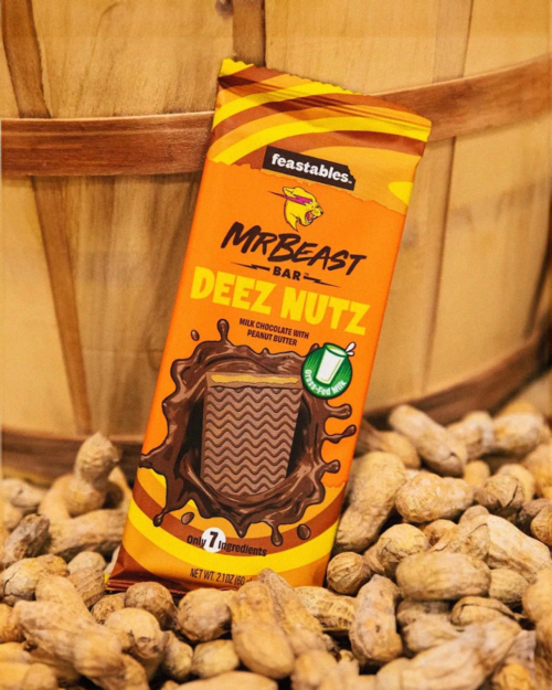 Mr Beast Feastables Deez Nutz Milk Chocolate Bar