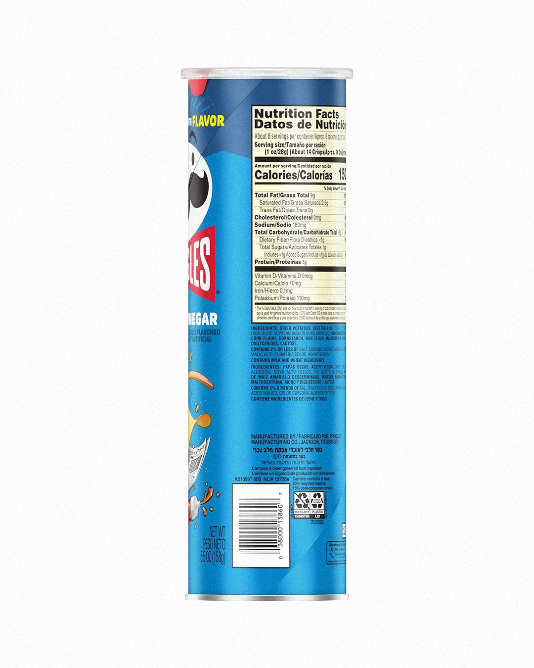 Pringles Salt & Vineger 158g - Image 4
