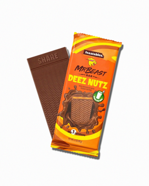 Mr Beast Feastables Deez Nutz Milk Chocolate Bar - Image 4