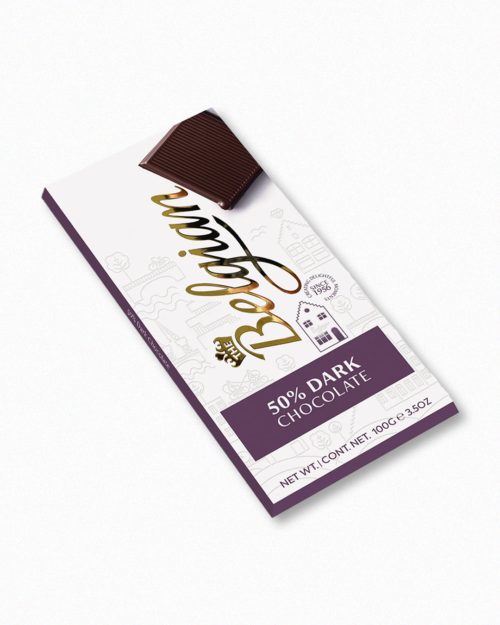 The Belgian 50% Dark Chocolate Bar 100g - Image 3