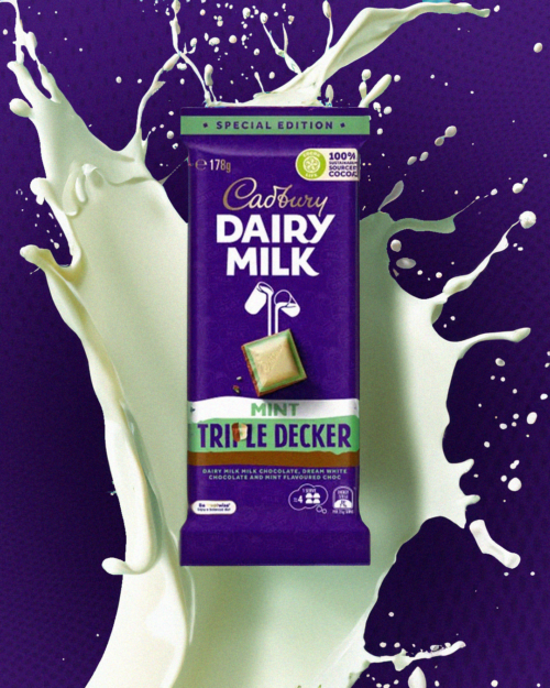Cadbury Dairy Milk Mint Triple Decker Chocolate Bar 178g
