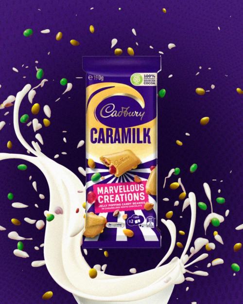 Cadbury Caramilk Marvellous Creations Jelly Popping Candy Beanies 190g