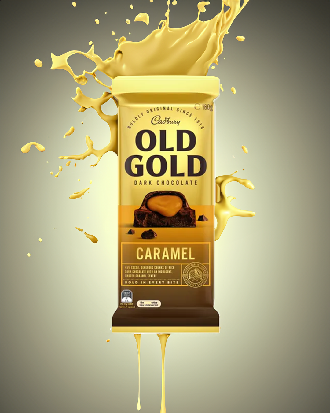 Cadbury Old Gold Dark Chocolate Caramel 180g