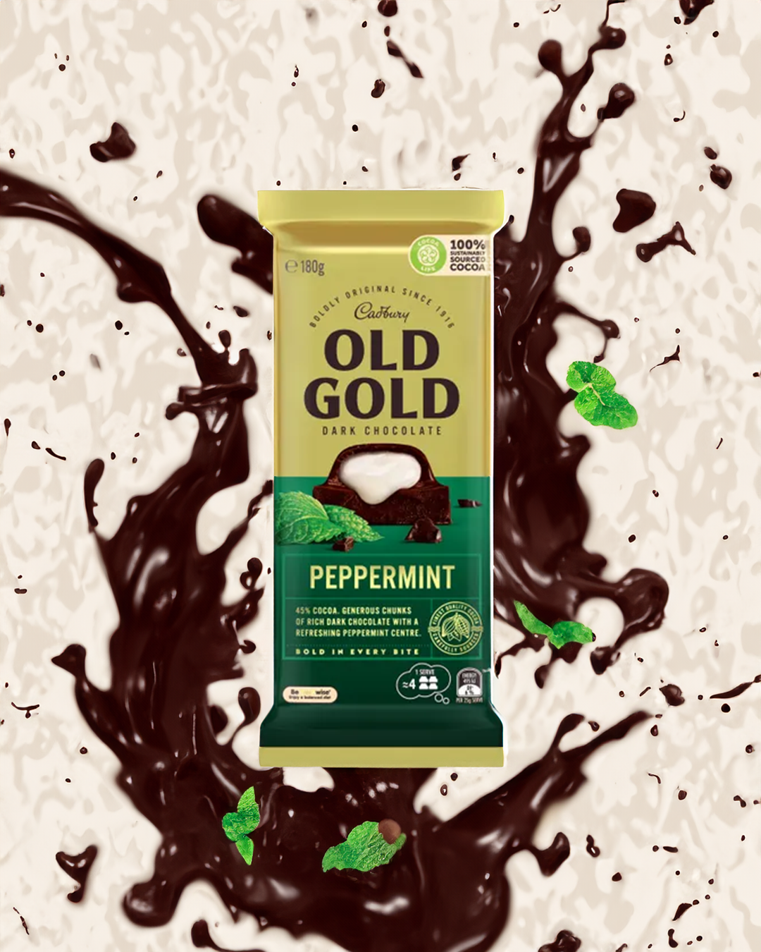 Cadbury Old Gold Dark Chocolate Peppermint 180g