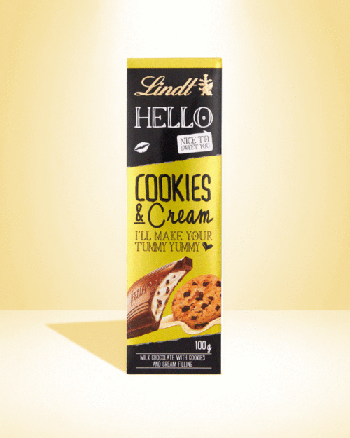 Lindt Hello Cookies & Cream Bar 100g