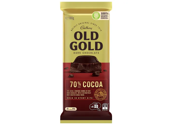 Cadbury Old Gold Dark Chocolate 70% Cocoa 180g - Image 2