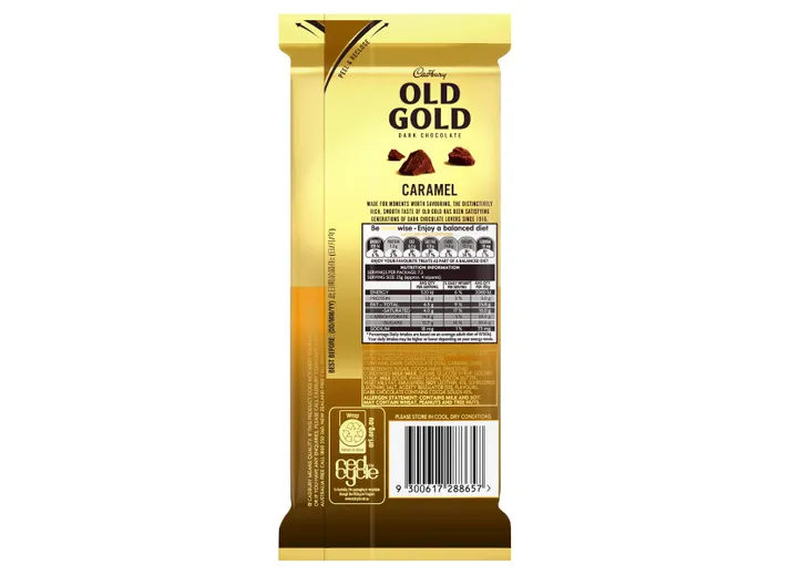 Cadbury Old Gold Dark Chocolate Caramel 180g - Image 4