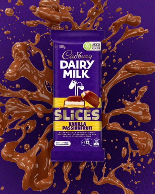 Cadbury Dairy Milk Slices Vanilla Passionfruit 180g
