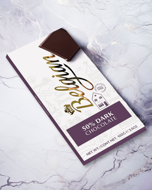 The Belgian 50% Dark Chocolate Bar 100g