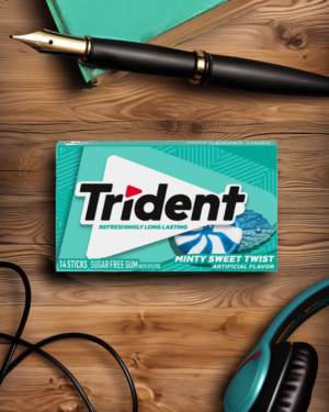 Trident Sugar Free Chewing Gum Minty Sweet Twist - 14-Sticks