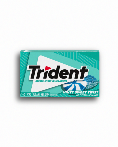 Trident Sugar Free Chewing Gum Minty Sweet Twist - 14-Sticks - Image 2