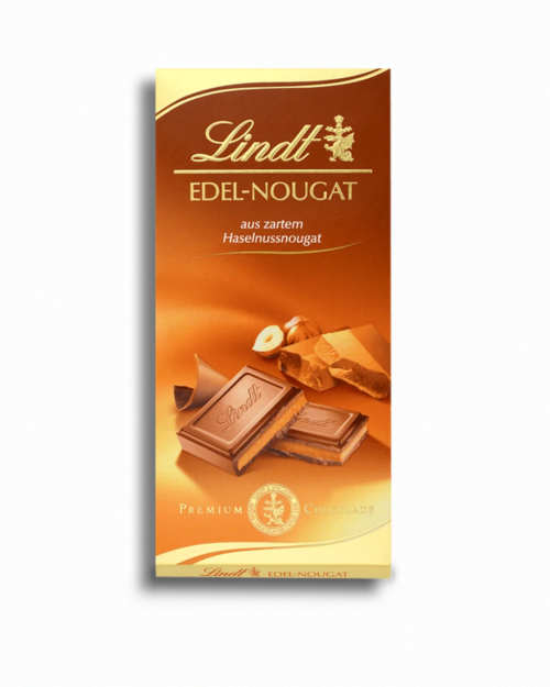 Lindt Hazelnut Nougat Milk Chocolate, 100g