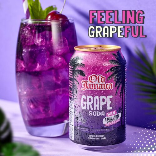 Old Jamaica Sparkling Grape Flavoured Soda 330ml - Image 5